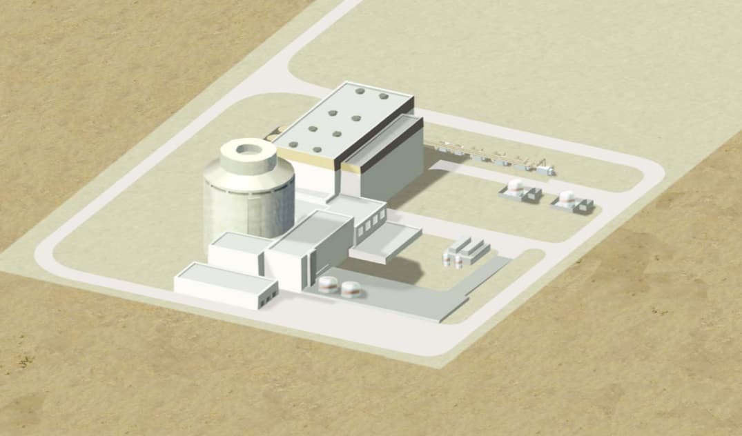 Three-dimensional model of an AP1000 nuclear power plant