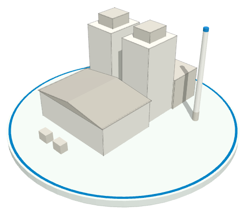 Diorama of a HTGR reactor