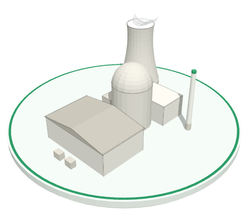 Diorama of a PWR reactor